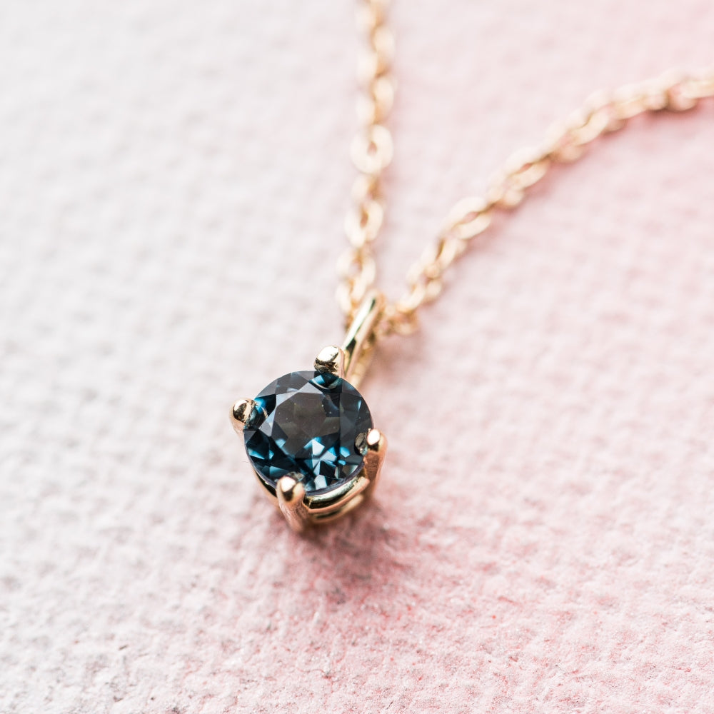 London Blue Topaz Prong-Set Necklace in 14k Gold – Original Hardware